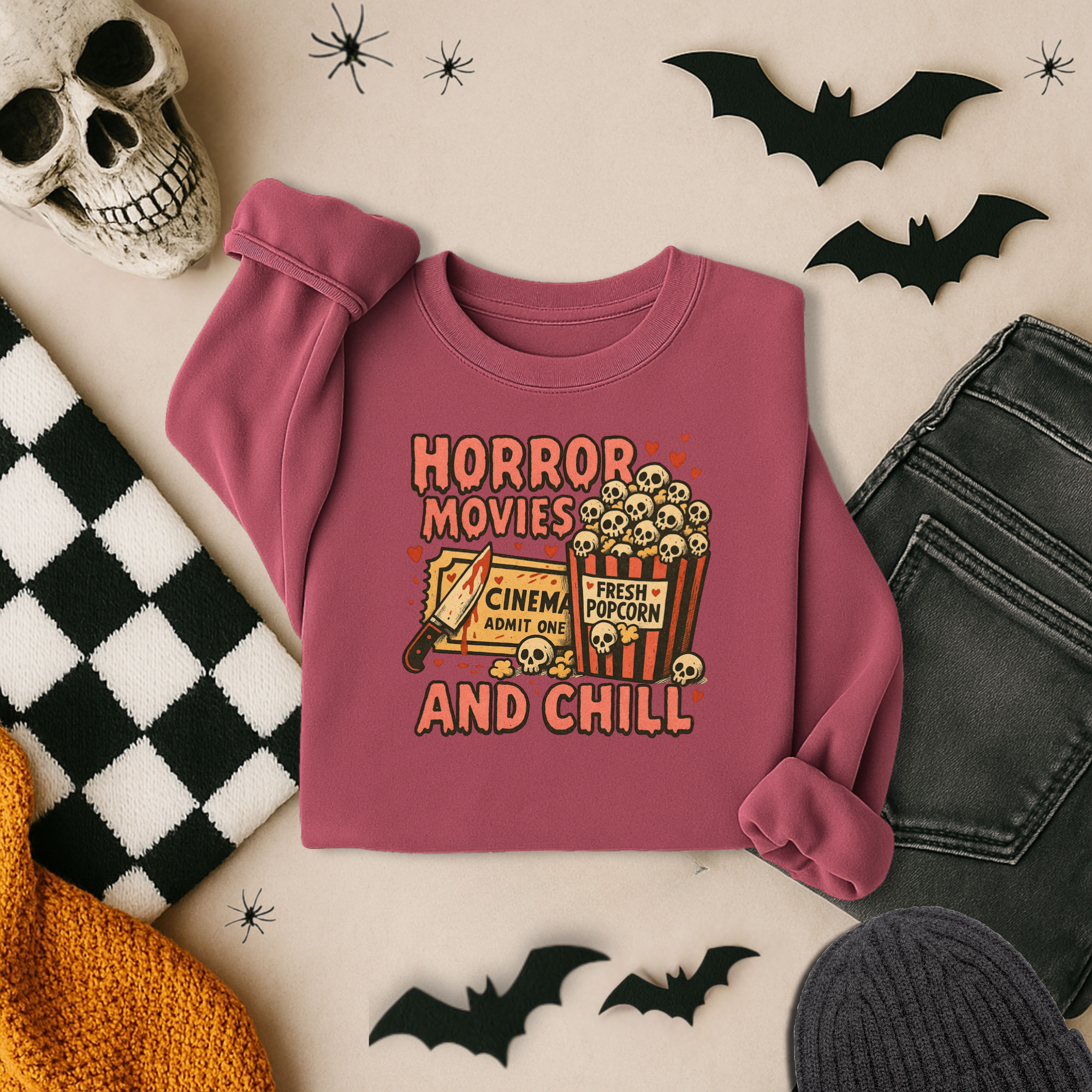 Horror Movies and Chill Sweatshirt