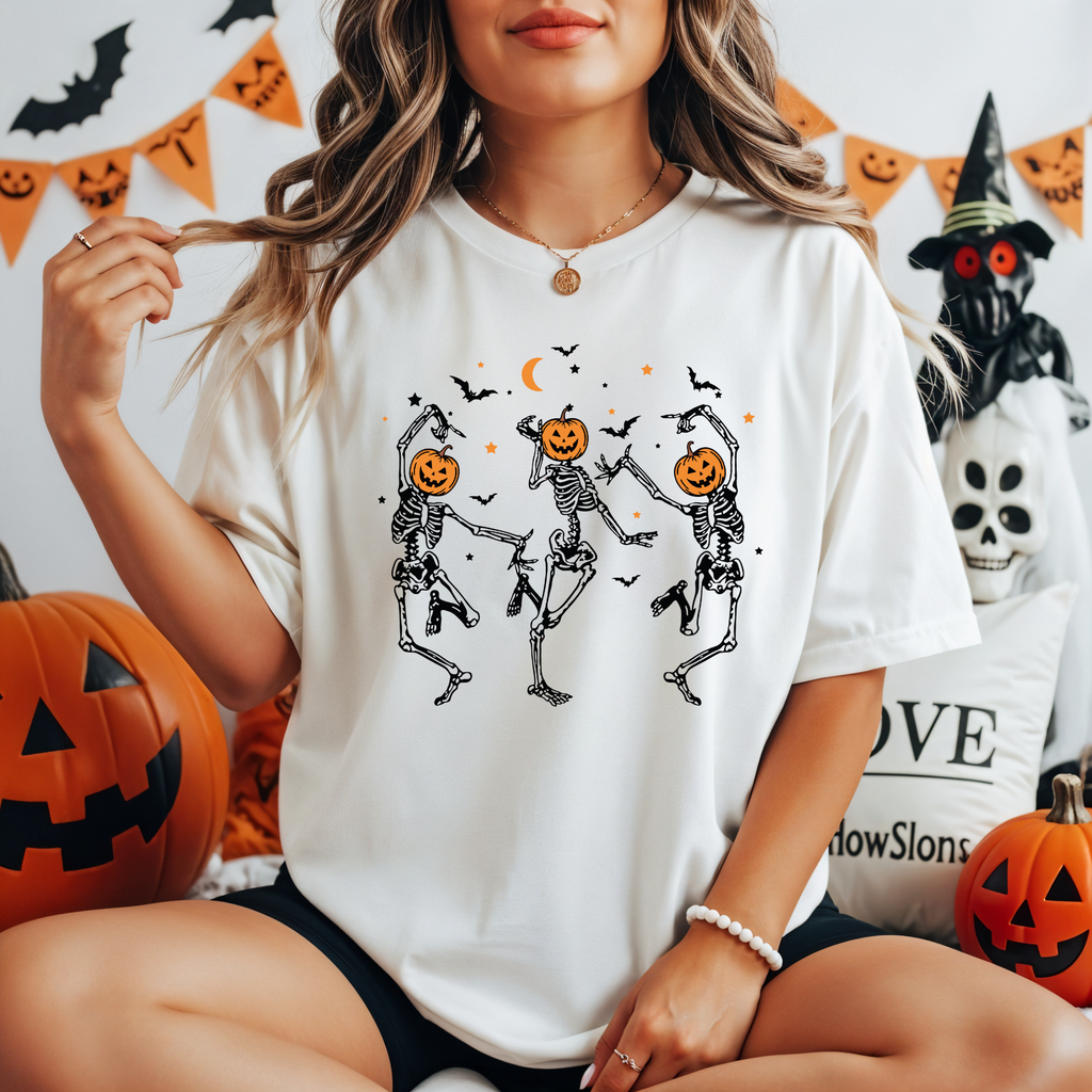 Pumpkin Head Skeletons Tee
