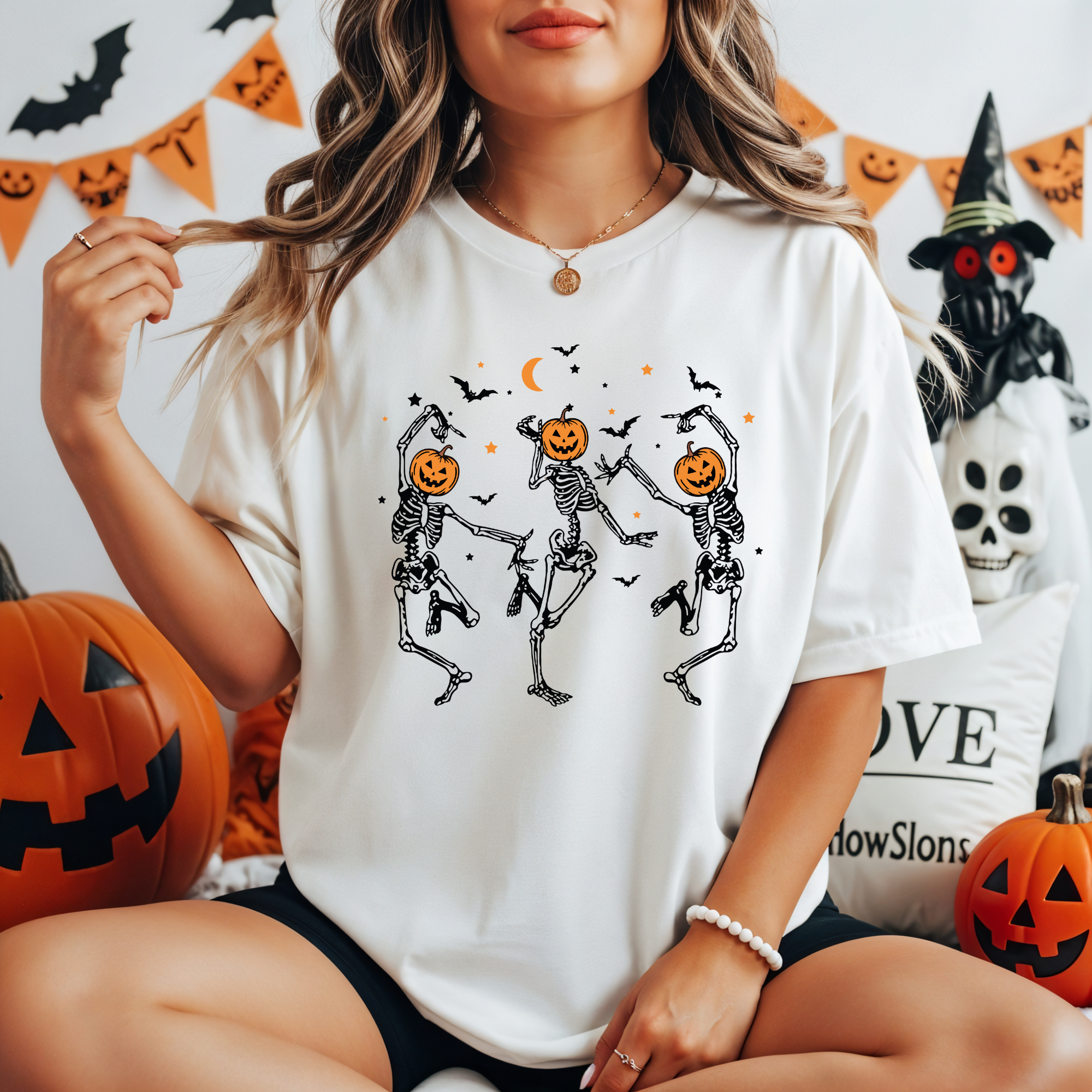 Pumpkin Head Skeletons Tee