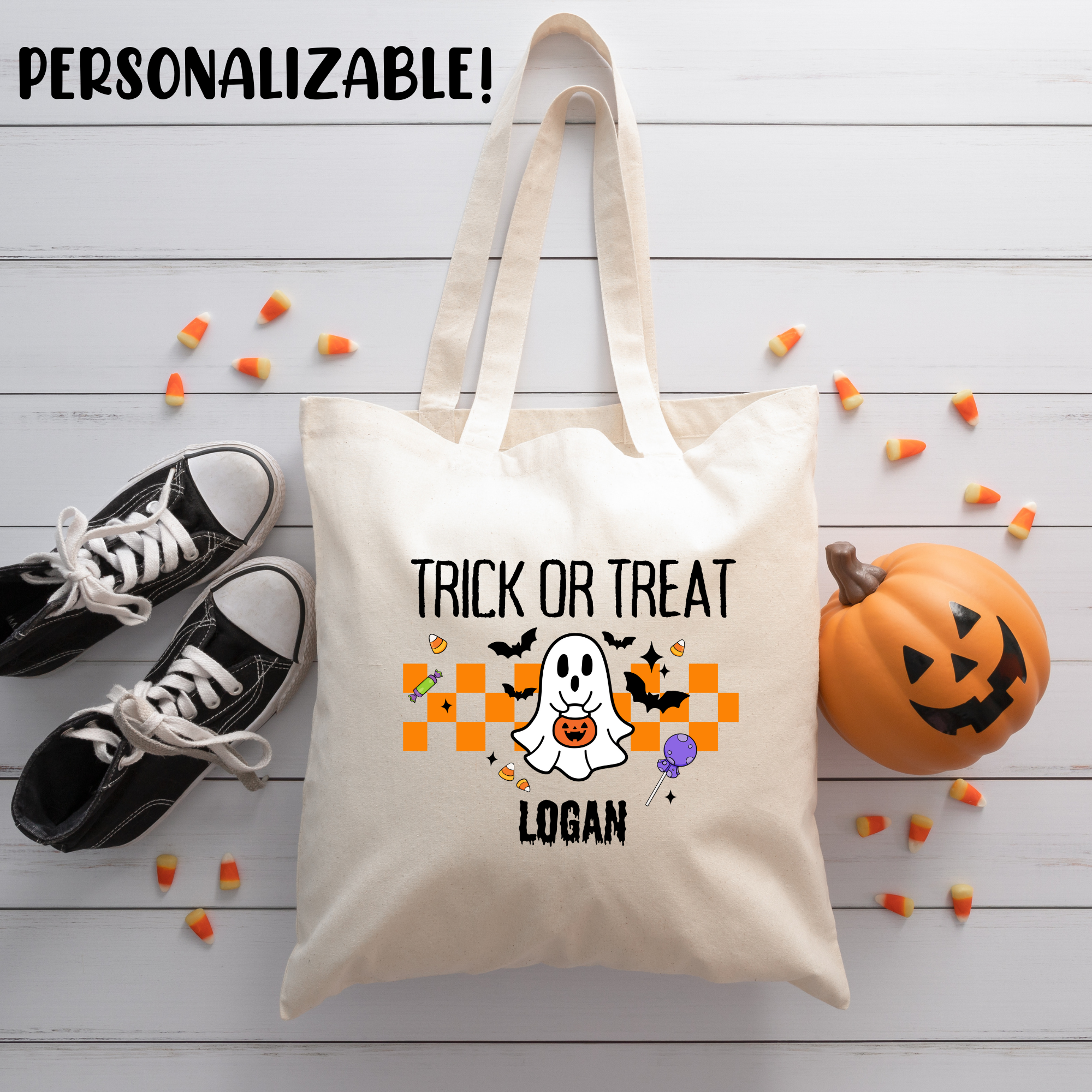 Personalized Trick or Treat Tote